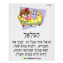 HaMalach HaGoel Jewish Prayer for Girls Photograph