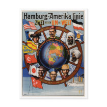 Hamburg Amerika Line Poster Post Cards