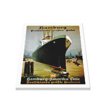 Hamburg-Amerika Line Stretched Canvas Print