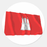 Hamburg Flag Round Stickers
