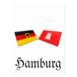 Hamburg, Germany Flag Tiles Post Card
