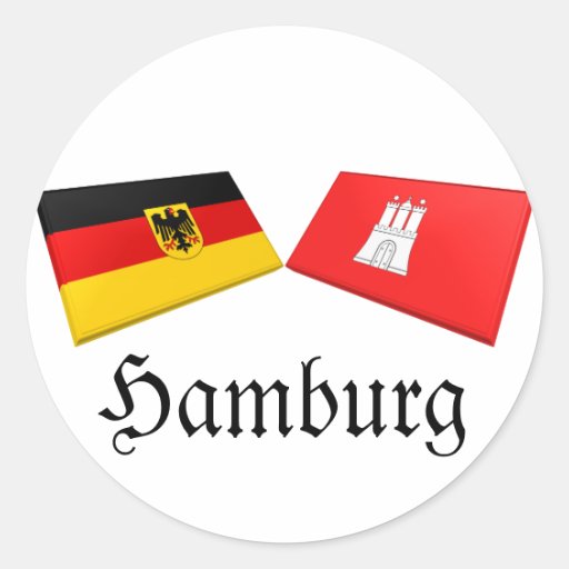 Hamburg, Germany Flag Tiles Stickers