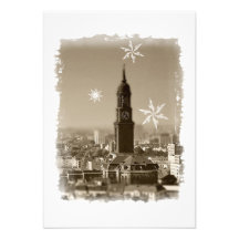 Hamburg Michel, Weihnachtsgrüße aus Hamburg, Karte Einladungen
