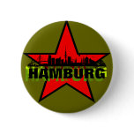 HAMBURG skyline - BUTTON/ANSTECKER