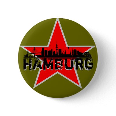 HAMBURG Skyline - BUTTON / ANSTECKER by city_skyline_shop