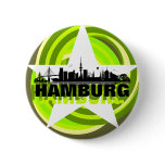 HAMBURG skyline - BUTTON/ANSTECKER