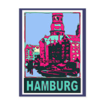 Hamburg Travel Poster Post Cards