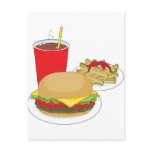 Hamburger and Fries Postcards
