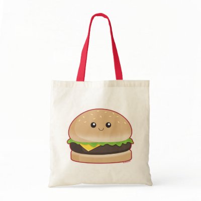 Hamburger Tote Bags by kimchikawaii