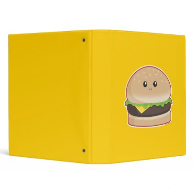 Hamburger Vinyl Binders by kimchikawaii