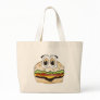 Hamburger Cartoon Tote Bag