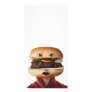 Hamburger Head Man over white Personalized Photo Card