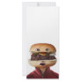 Hamburger Head Man over white