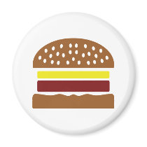 hamburger icon fridge magnet