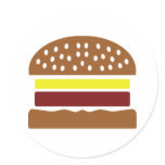 hamburger icon round sticker