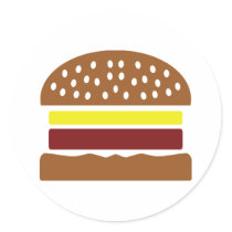 hamburger icon round sticker