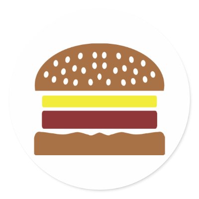 hamburger icon round sticker by Tomaniac