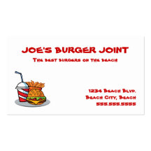 Hamburger Joint Business Cards