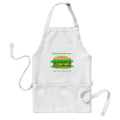hamburger love apron by liatbar