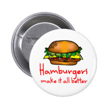 Hamburger Lover Button