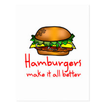 Hamburger Lover Postcard