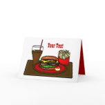 Hamburger Platter Greeting Card
