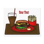 Hamburger Platter  Postcard