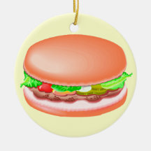 Hamburger with all the fixin's ornament
