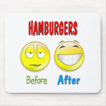Hamburgers Before After Mouse Pads