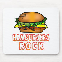 Hamburgers Rock Mouse Pad