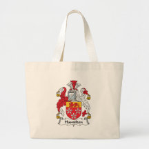 Hamilton Family Crest Canvas Bags