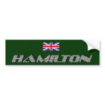 Hamilton family Racing Green British flag Bumper Sticker