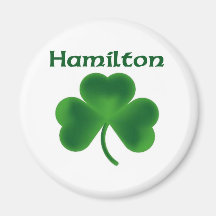 Hamilton Shamrock Fridge Magnet