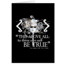 Hamlet "... own self be true ..." Quote Greeting Card