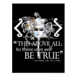 Hamlet "... own self be true ..." Quote Customize Postcards