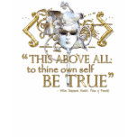 Hamlet "own self be true" Quote (Gold Version) t-shirts