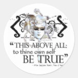 Hamlet "... own self be true ..." Quote Sticker