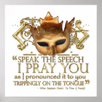 Hamlet "speak the speech ..." Quote (Gold Version)