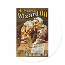 Hamlin's Wizard Oil Round Stickers