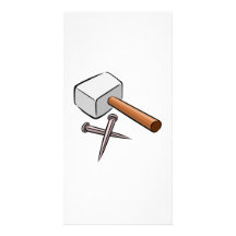 Hammer and Nails Customized Photo Card