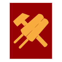 hammer and popsickle popsicle cccp ussr postcard