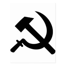 hammer and sickle icon postcards