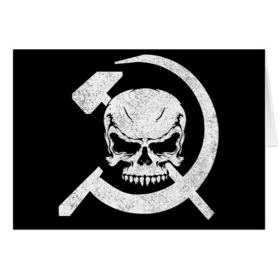 Hammer and Sickle with Skull Cards by GrungeFactory