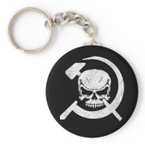 Hammer and Sickle with Skull Keychain