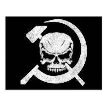 Hammer and Sickle with Skull Postcard