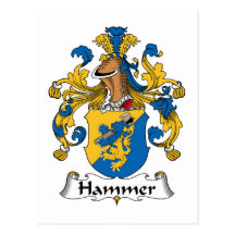 Hammer Family Crest Postcard