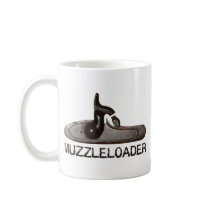 Hammer of muzzle loader, a black powder rifle coffee mug
