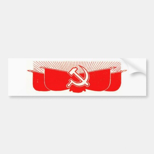 Hammer, Sickle, and Red Flags Bumper Stickers