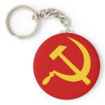 Hammer & sickle (yellow) keychain