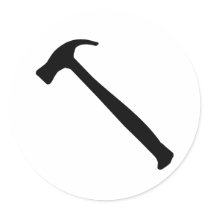 Hammer Round Sticker
